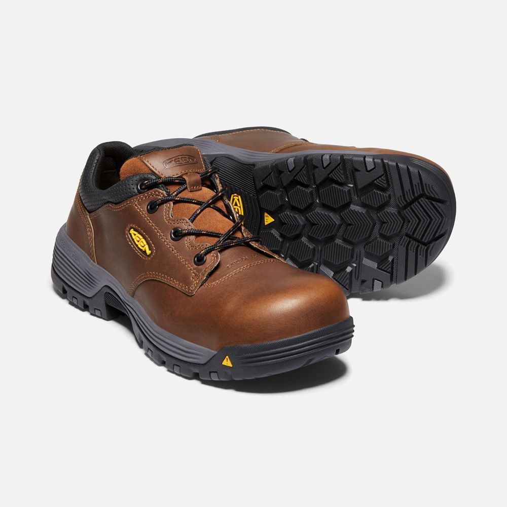 Keen Iş Ayakkabısı Erkek Kahverengi - Chicago Oxford (Carbon-Fiber Toe) - Türkiye CJRE21950